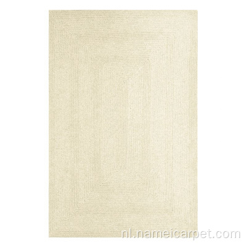 witte ivoor beige kleur natuurlijke wol gevlochten tapijt